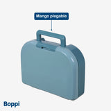 Lonchera Plástica 1100 ml con vaso yogurt 680 ml azul Boppi 1 un