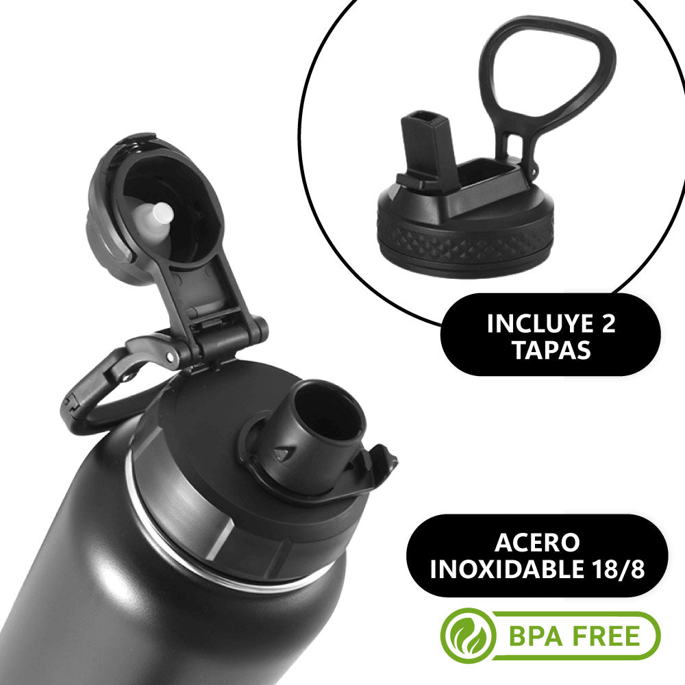 Botella Insulada Flask Black 1200 ml Norden 1 un