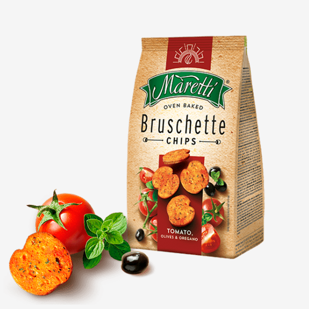 Tostadas Tomate Aceitunas y Orégano Bruschette Maretti Bakery 140 g