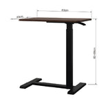 Mesa Lateral de Altura Regulable Con Encimera Abatible Black Base Assen 1 un