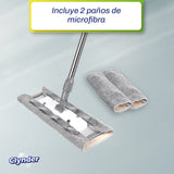 Mopa Plana Microfibra Acero Inox Doble Acción Gray Clynder 1 un