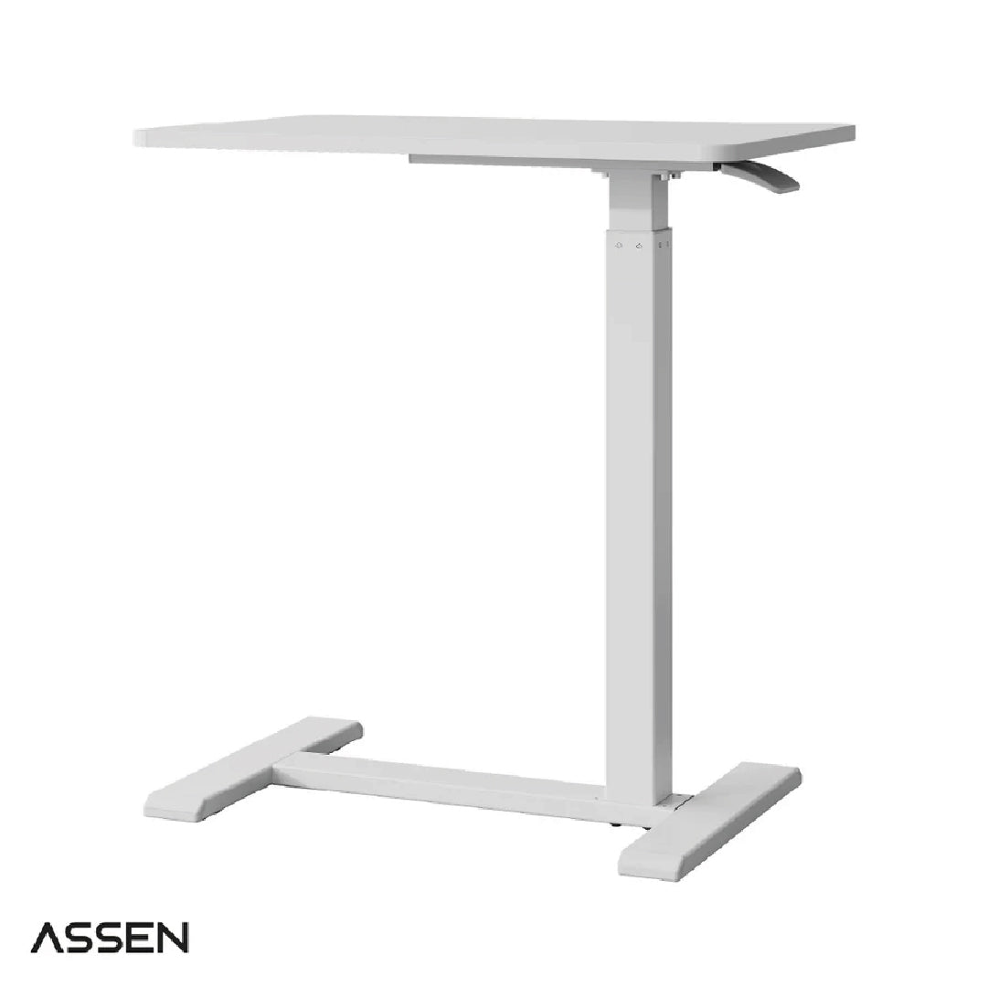 Mesa Lateral de Altura Regulable Con Encimera Abatible Blanca Assen 1 un