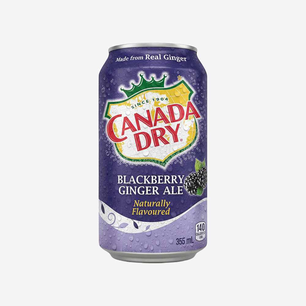 Bebidas Ginger Ale Blackberry Lata Canada Dry 355 ml