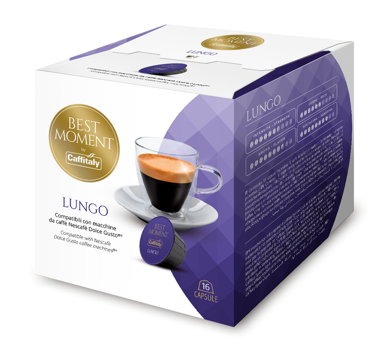 Café en Cápsulas Lungo Caffitaly para Dolce Gusto 16 un