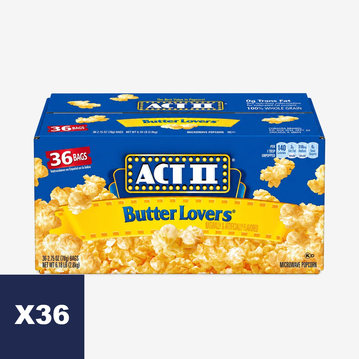 Cabritas para Microondas Butter Lovers Act II 36 un