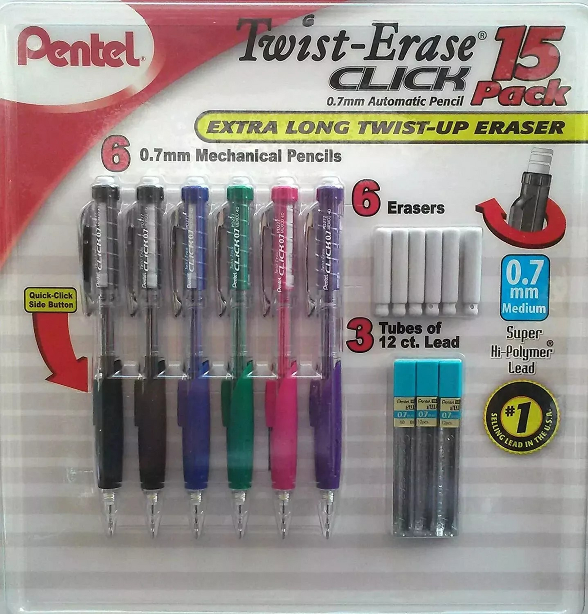 Portaminas 0.7 mm Pentel Pack 9