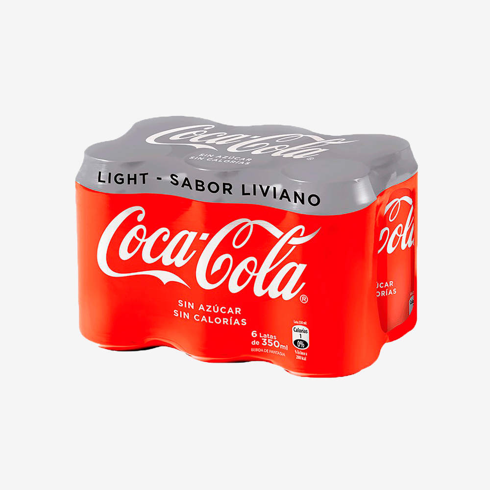Bebidas Light Lata Coca-Cola 6 un x 350 ml