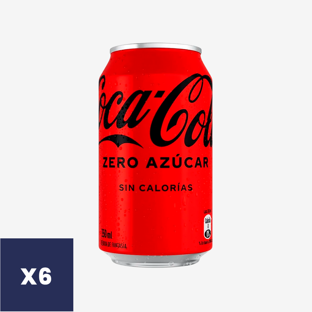 Bebida sin Azúcar Lata Coca-Cola 6 un x 350 ml