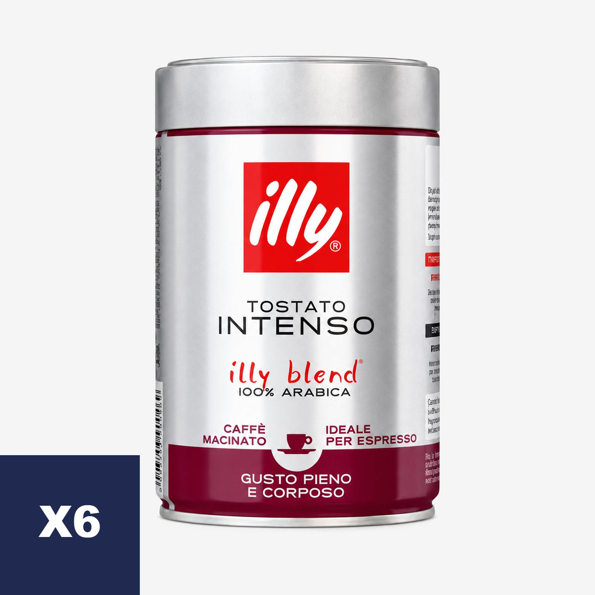 Café Espresso Intenso Molido Illy 6 x 250 g