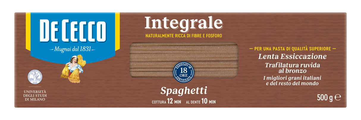 Pasta Spaguetti integral De Cecco 500 g