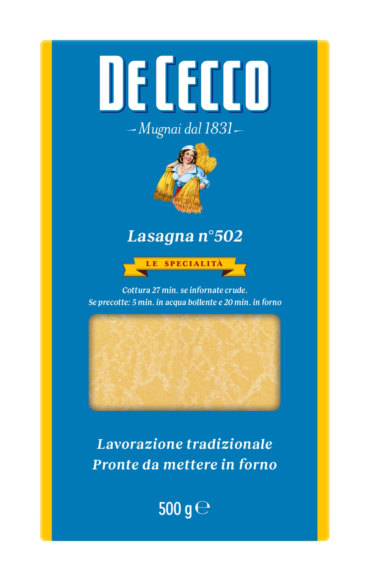 Masa Lasagna De Cecco 500 g