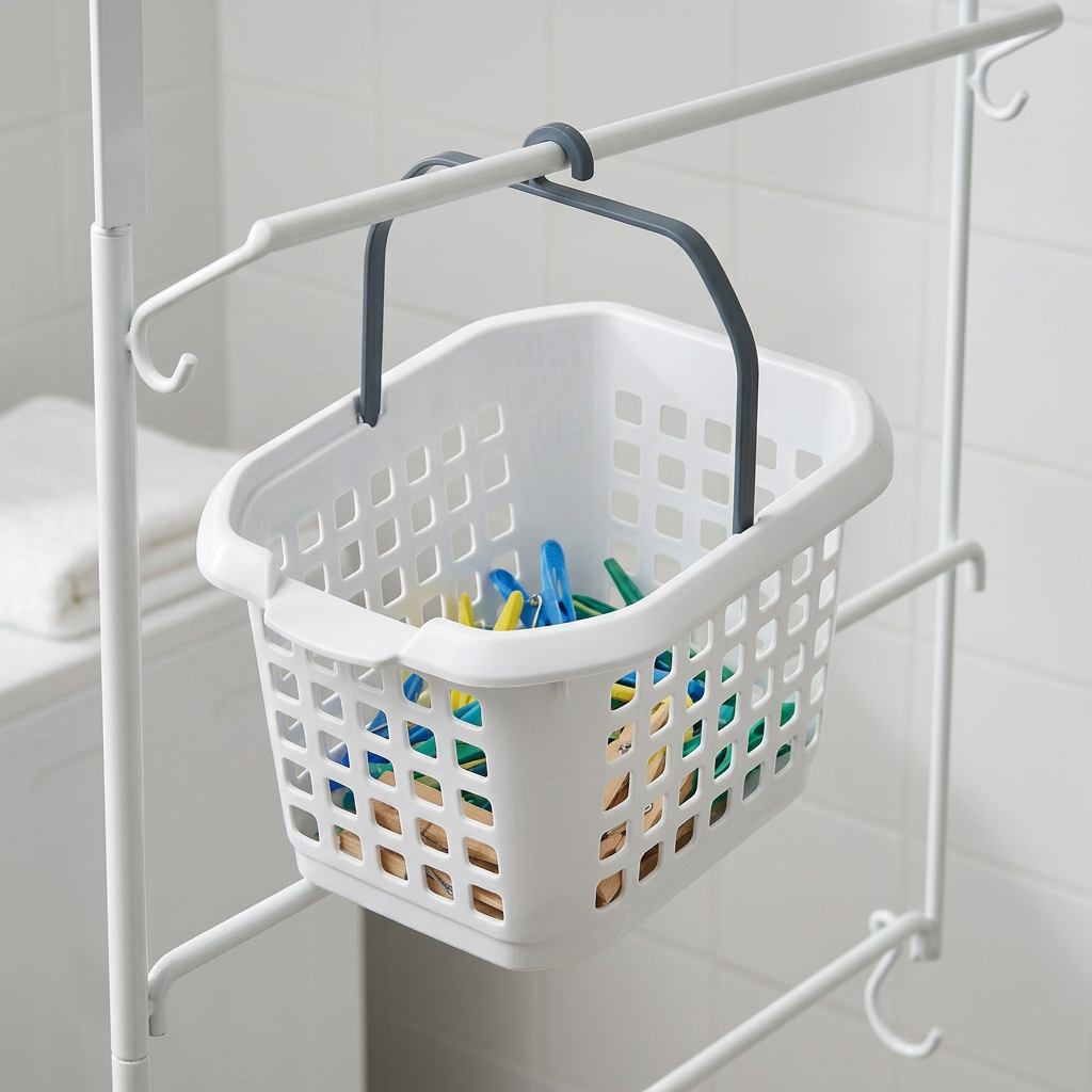 Cesta para Pinzas de Ropa Blanca 5Five 1 un
