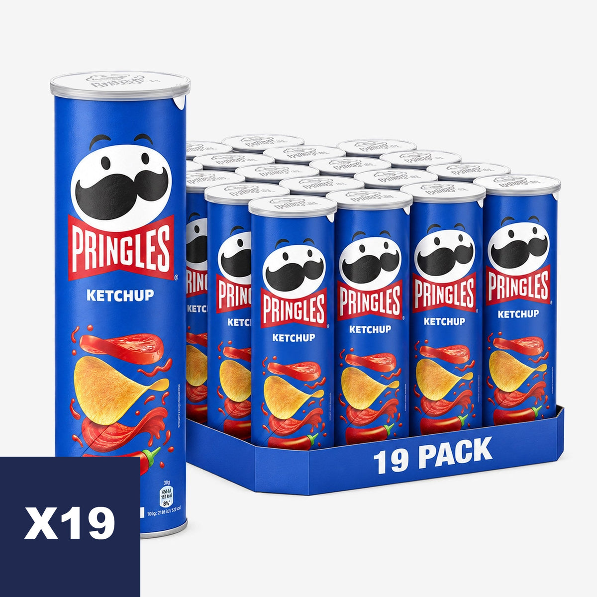Papas Fritas Ketchup Pringles 19 x 165 g