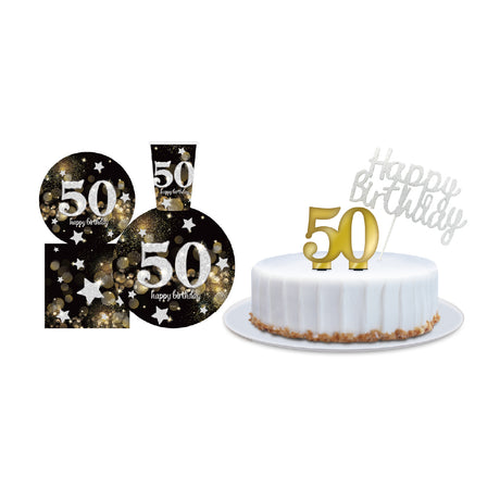 Set Decoración Fiesta Happy 50th Birthday 30 Personas 1 un
