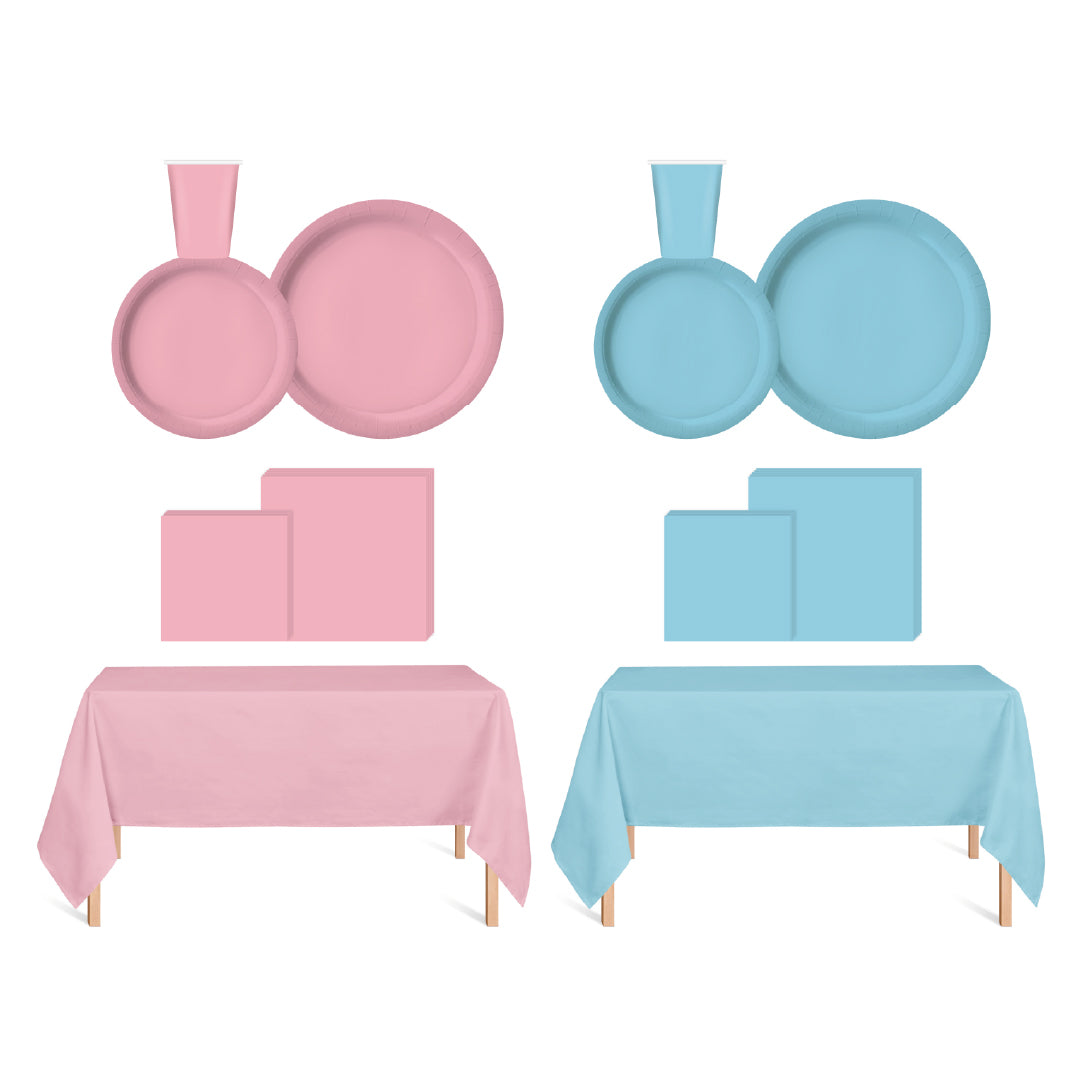 Set Decoración Fiesta Gender Reveal 50 Personas 1 un