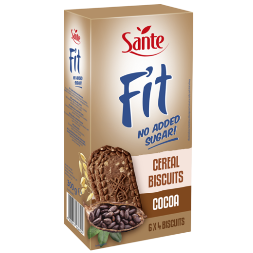 Galletas Fit Cacao Sin Azúcar Sante 300 g