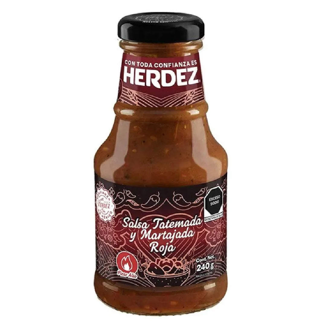 Salsa Roja Tatemada Martajada Herdez 240 g