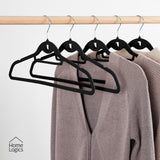 Set 30 Colgadores de Ropa Antideslizantes Black Velvet Home Logics 30 un