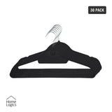 Set 30 Colgadores de Ropa Antideslizantes Black Velvet Home Logics 30 un