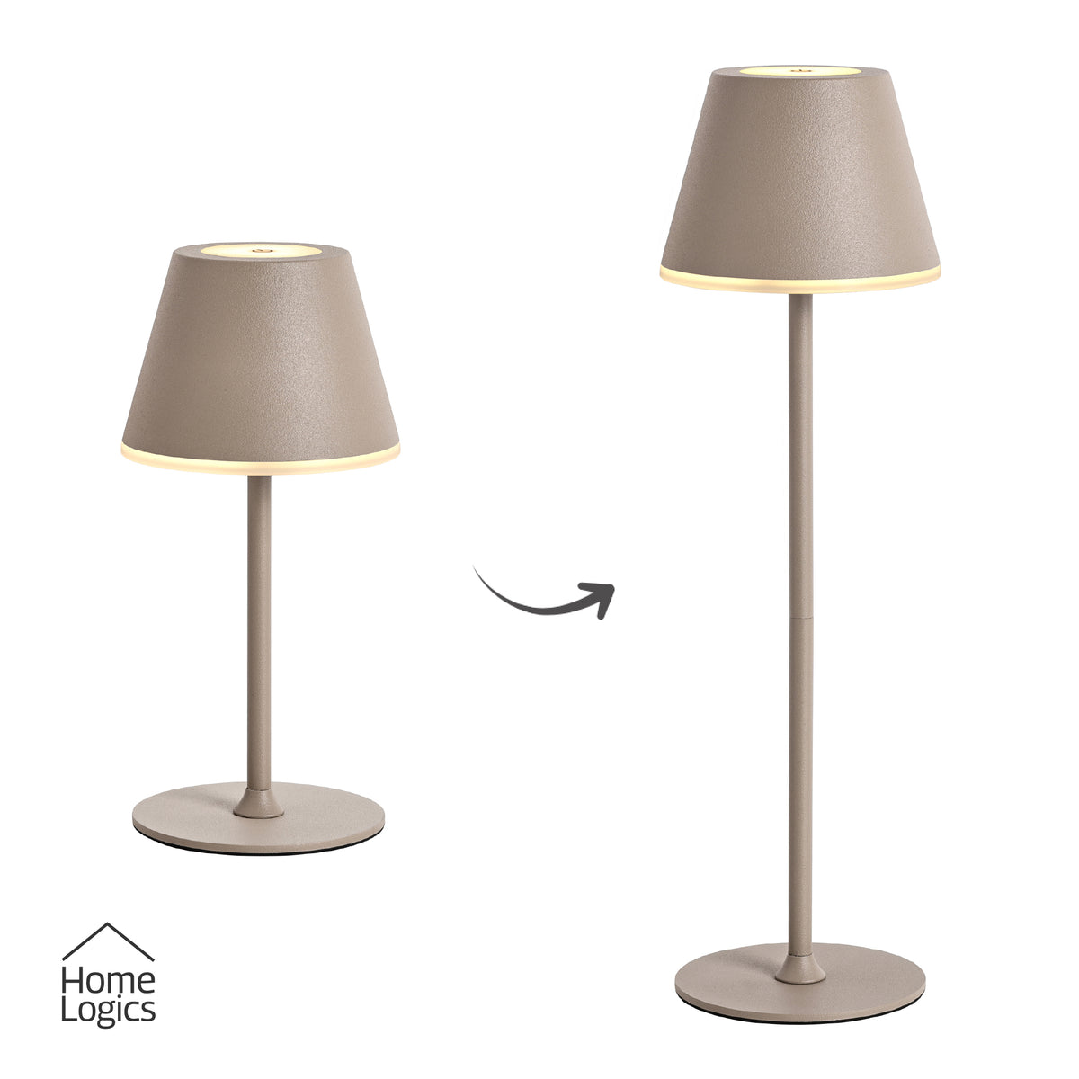 Lampara de Mesa LED Táctil Inalambrica Recargable Sand Home Logics 1 un
