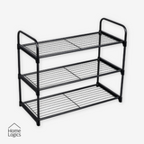 Rack Organizador Zapatos 3 Niveles MallaNegro Home Logics 1 un 1 un
