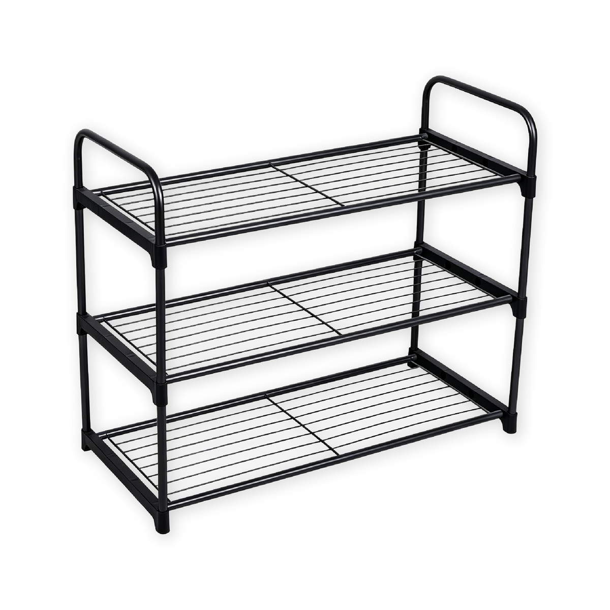Rack Organizador Zapatos 3 Niveles MallaNegro Home Logics 1 un 1 un