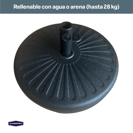 Base Plástica Rellenable Redonda para Quitasol Canberra 1 un