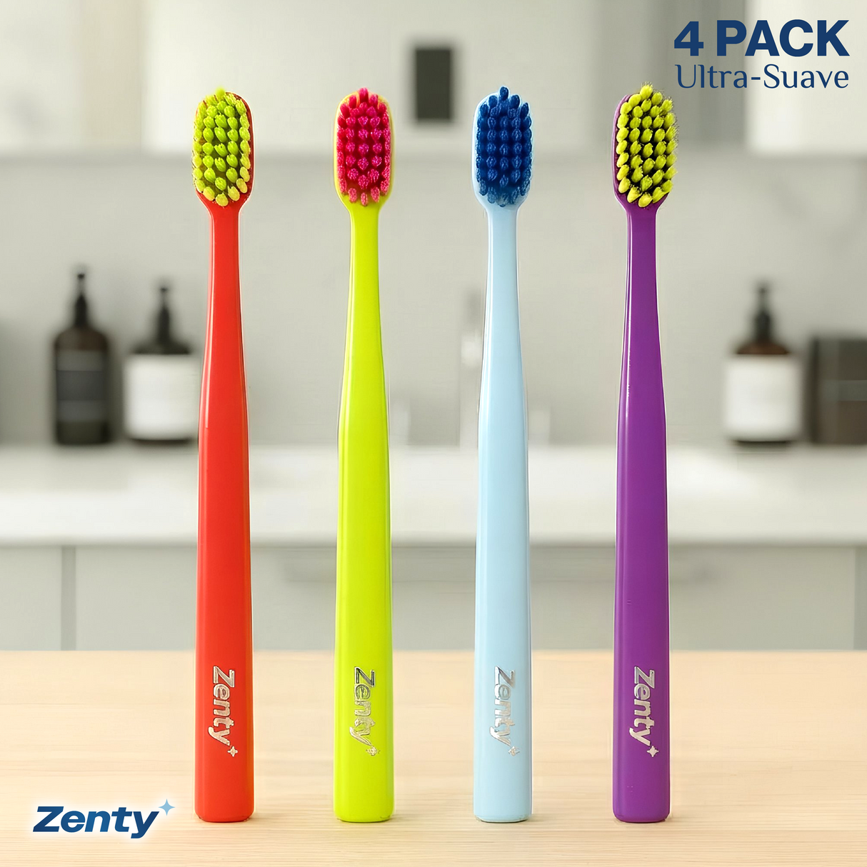 Pack 4 un. Cepillo de Dientes Zenty Advanced Ultra-Soft 1 un