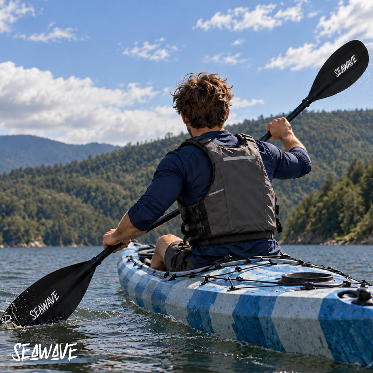 Remo de Aluminio 4 Piezas SUP/Kayak Seawave 1 un