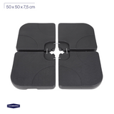 Base Plástica Rellenable Cuadrada Para Quitasol 4 x 15 Litros Canberra 1 un