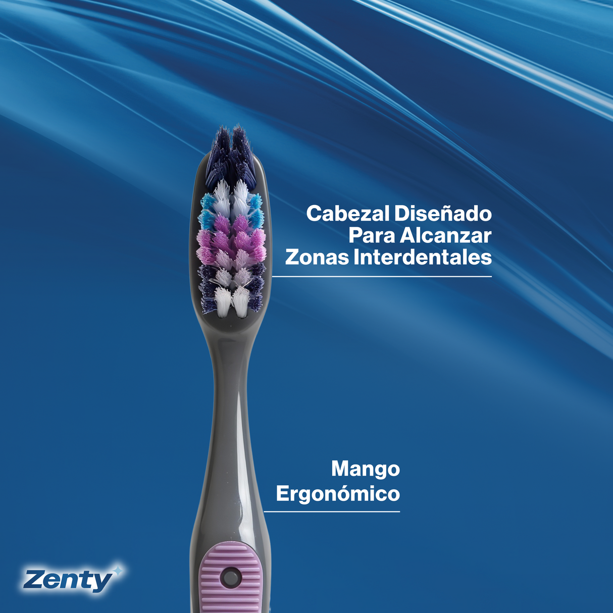 Pack 8 un. Cepillo de Dientes Zenty CrossClean Soft 1 un