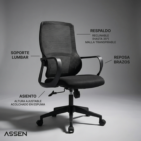 Silla Escritorio Studio Assen 1 un
