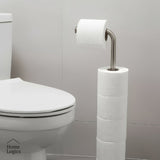 Porta Rollo De Papel Para Baño De Acero Inoxidable con Base Home Logics 1 un
