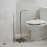 Porta Rollo De Papel Para Baño De Acero Inoxidable con Base Home Logics 1 un