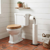 Porta Rollo De Papel Para Baño De Acero Inoxidable con Base Home Logics 1 un