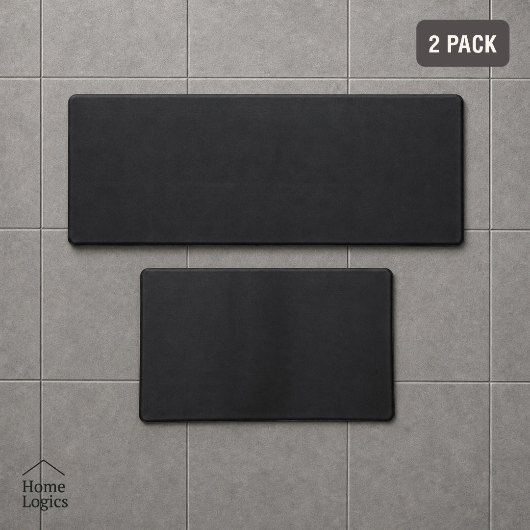 Set 2 Alfombras Anti Fatiga Negro 45x75 cm y 45 x 120 cm 12mm Home Logics 1 un