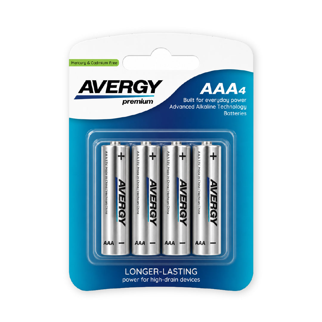 Pilas AAA Alcalinas Premium Pack 4 Unidades Avergy 1 un