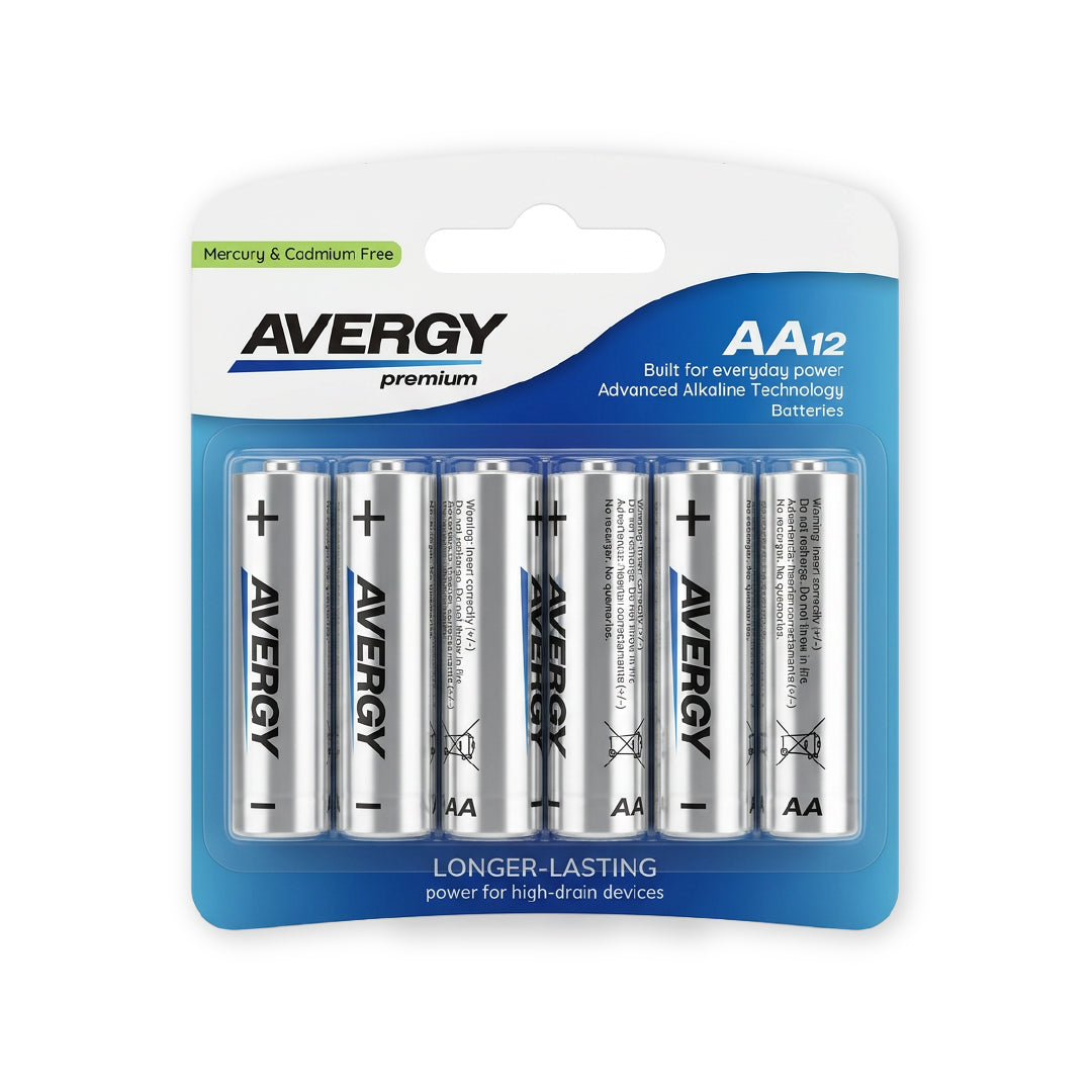 Pilas AA Alcalinas Premium Pack 12 Unidades Avergy 1 un
