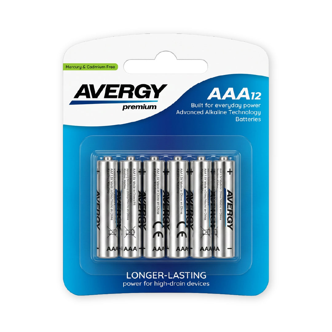 Pilas AAA Alcalinas Premium Pack 12 Unidades Avergy 1 un