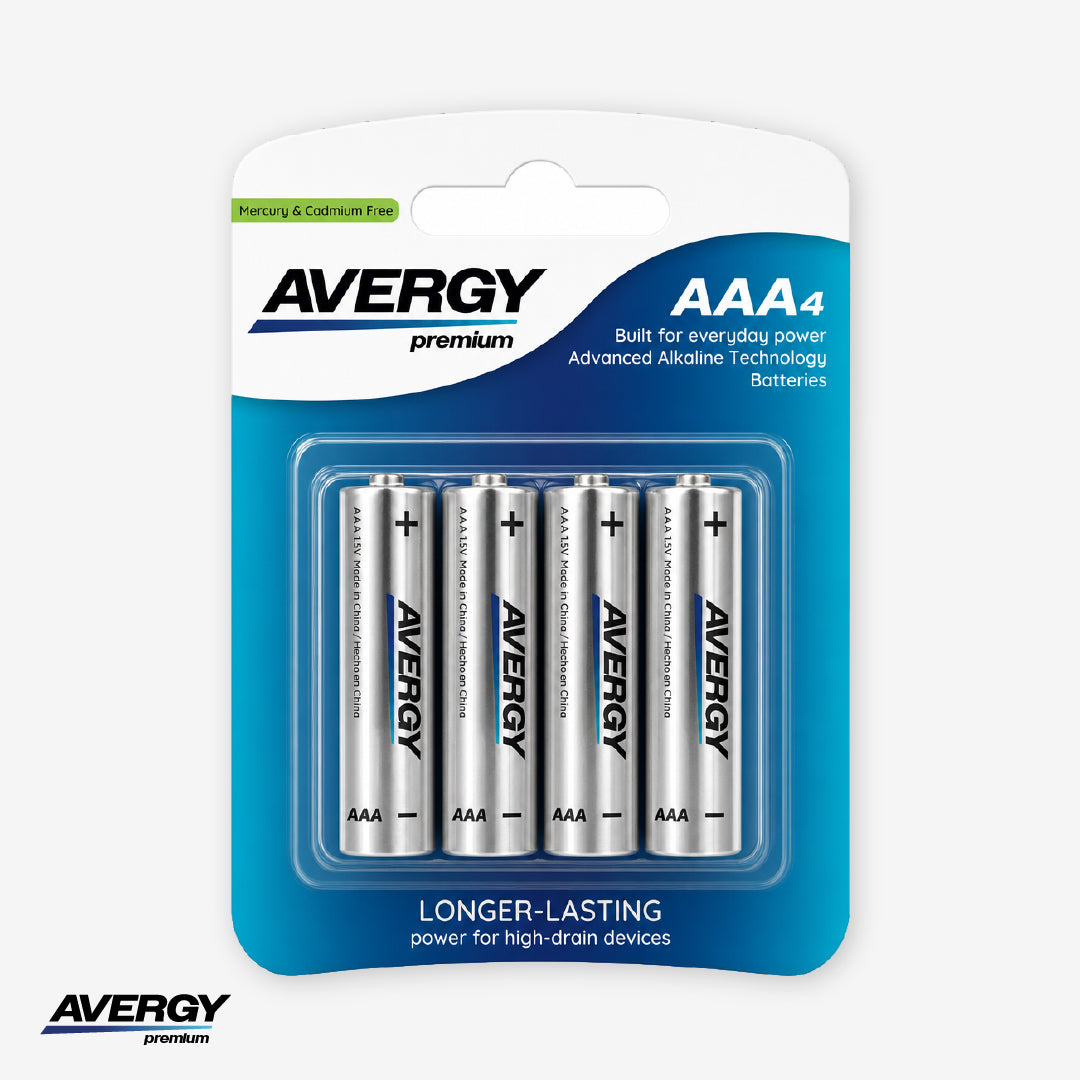 Pilas AAA Alcalinas Premium Pack 4 Unidades Avergy 1 un