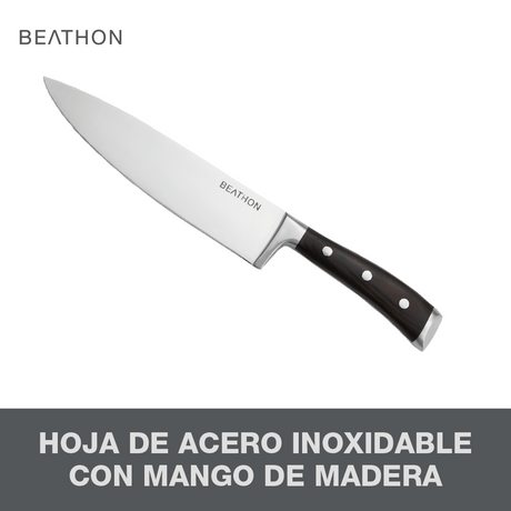Cuchillo Chef 8" Acero Inoxidable Beathon 1 un