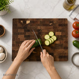 Tabla de Cortar End Grain Acacia 42 x 30 x 3 cm Beathon 1 un