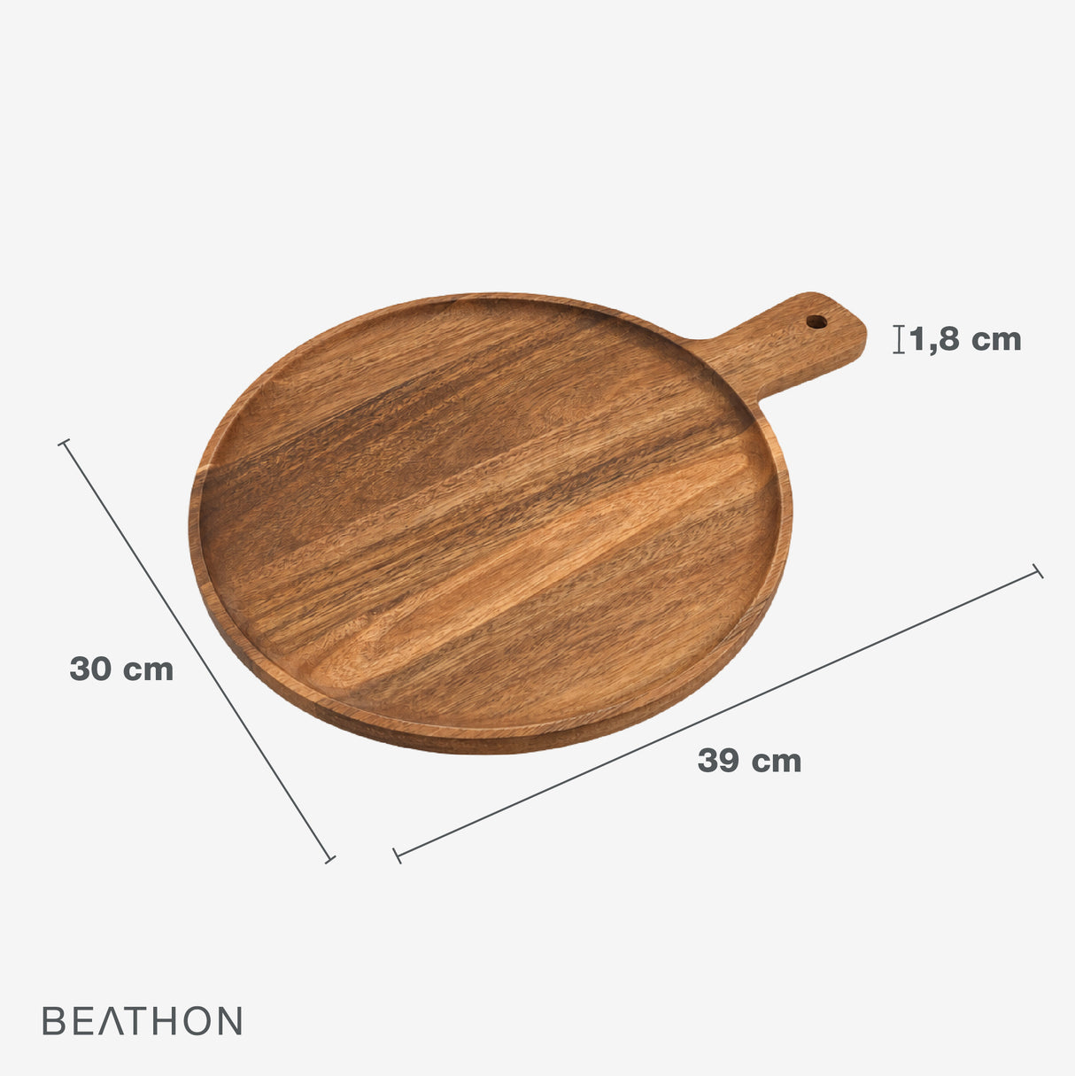 Tabla para pizza Acacia Redonda 30 cm Beathon 1 un