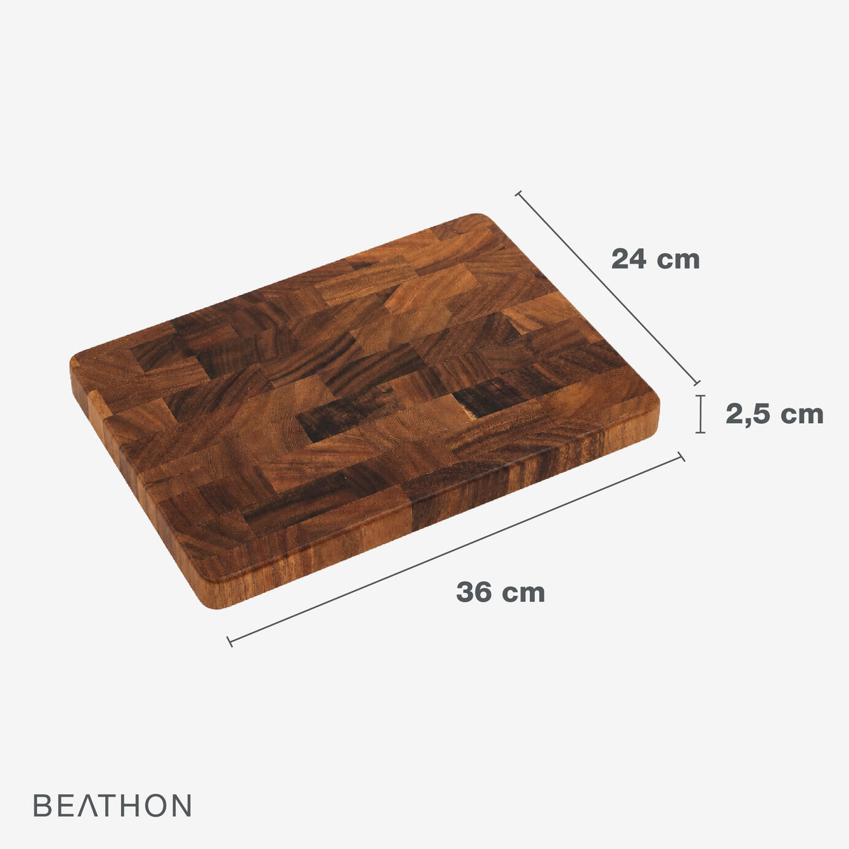 Tabla de Cortar End Grain Nogal 36 x 24 x 2,5 cm Beathon 1 un