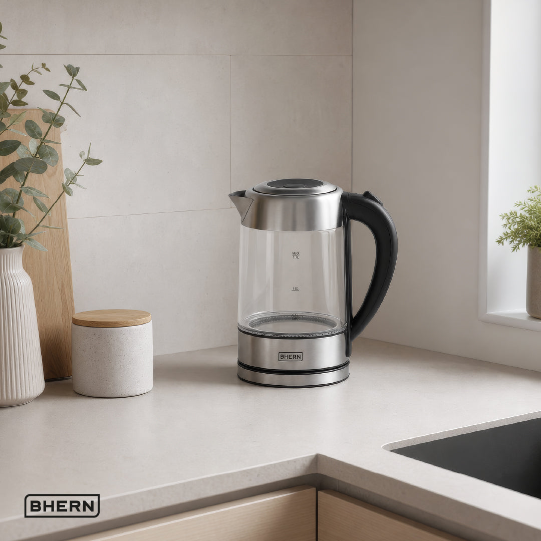 Hervidor Eléctrico de Vidrio 1.7L LED Bhern 1 un