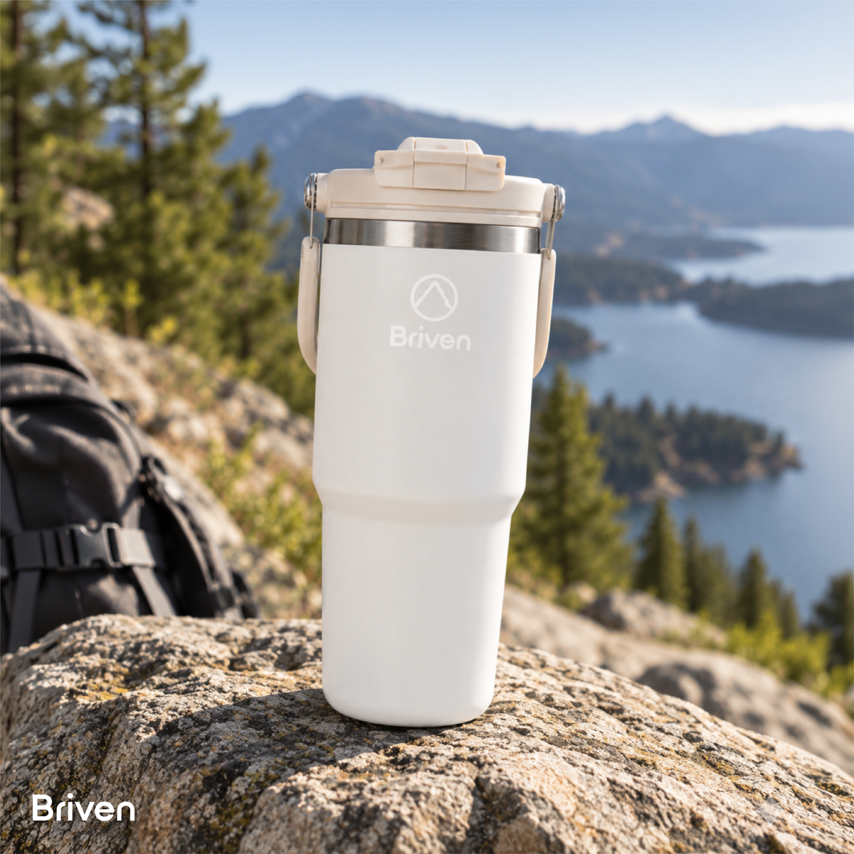 Botella Tumbler 900 ml Beige Briven 1 un