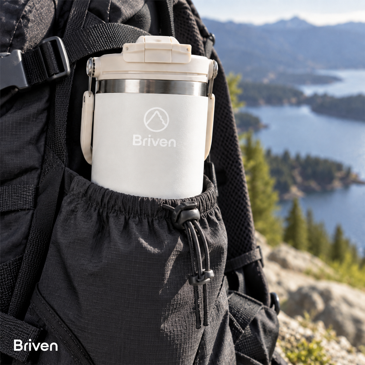 Botella Tumbler 900 ml Beige Briven 1 un