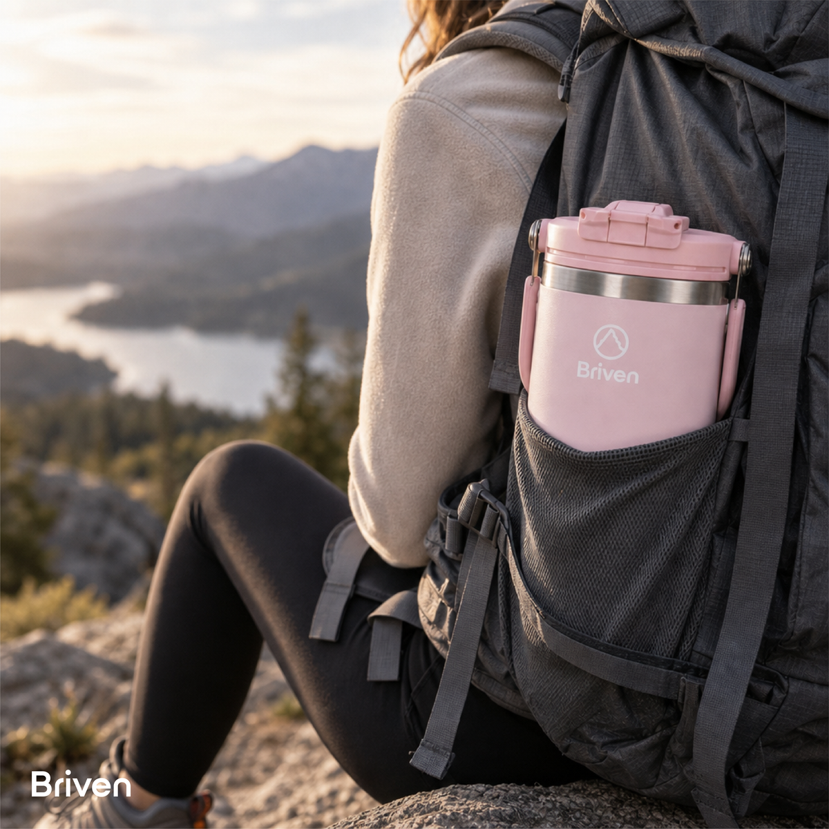 Botella Tumbler 900 ml Pink Briven 1 un