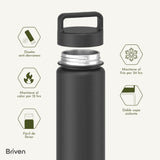 Botella Térmica 750 ml Negro Briven 1 un