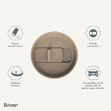 Mug Térmico 400 ml Beige Briven 1 un